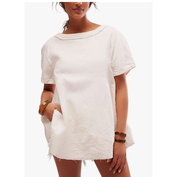 Free People Tops - Free People Sunset City Cotton Boho Top Optic White Womens Small